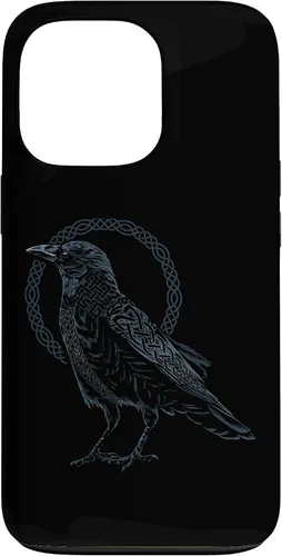Vista 10 de Funda para iPhone 11 Pro Max Crow Raven Viking Valhalla Berserker nórdico nórdico de mitología nórdica