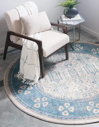 Vista 10 de Unique Loom Salzburg Collection - Alfombra clásica de diseño tradicional de inspiración oriental, 2 x 3 pies, color beige y azul