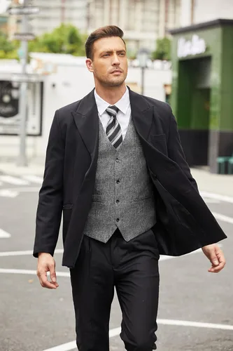 Vista 4 de COOFANDY Chalecos casuales de negocios para hombre chaleco ligero y ajustado