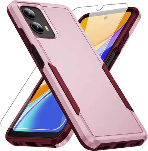 Vista 17 de Funda para Moto G 5G 2023, con Protector de Pantalla [Probado contra Caídas de Grado Militar] Funda Protectora de Servicio Pesado Resistente Rugosa