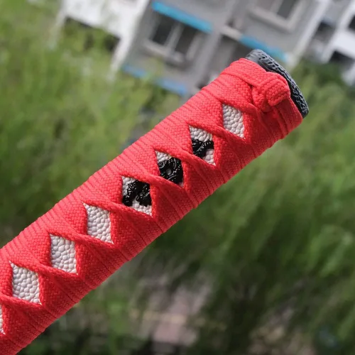 Vista 3 de Japanese Samurai Katana Sword Handle Tsuka10.2'' Alloy/Copper/Iron Fittings Real or Fake Samegawa