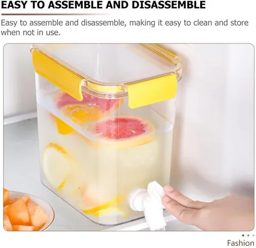 Vista 2 de LIFKOME 2 recipientes dispensadores de líquidos para fiestas, dispensador de bebidas, contenedor de agua con espita para refrigerador, jarra de agua