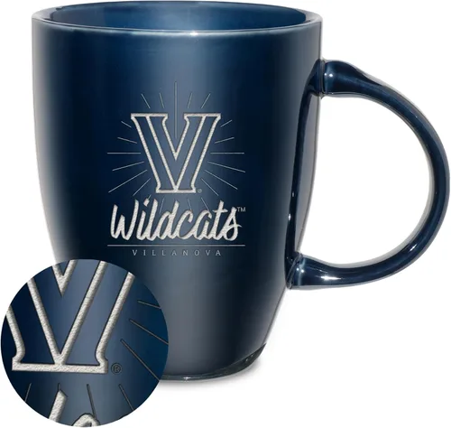 Vista 101 de Rico Industries - Taza de lustre cerámico con grabado láser de la NCAA de 18oz - Café-Té