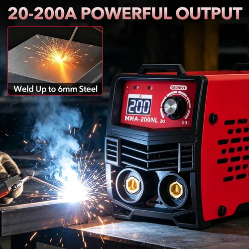 Vista 2 de Mini Stick Welder, 200A Portable Welding Machine with 20PCS Rods & Welding Gloves, Small Welder Machine 110V with IGBT Inverter Hot Start for
