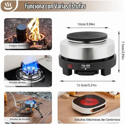 Vista 2 de Máquina de café, cafetera de acero inoxidable, cafetera de ajuste de temperatura de cinco velocidades (4 tazas (aproximadamente 200 ml/6.76 oz))