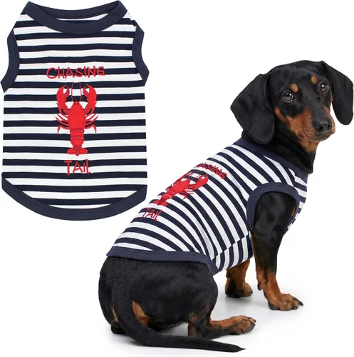 Vista 18 de Parisian Pet Camisa para perro – Camisas 100% algodón para perros pequeños – Chaleco negro sin mangas para cachorros – Ligero y transpirable Mejor