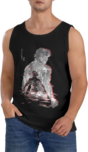 Vista 8 de Anime Baki The Grappler Baki Hanma Camiseta sin mangas de verano para hombre, camiseta casual para correr, entrenamiento, chaleco deportivo