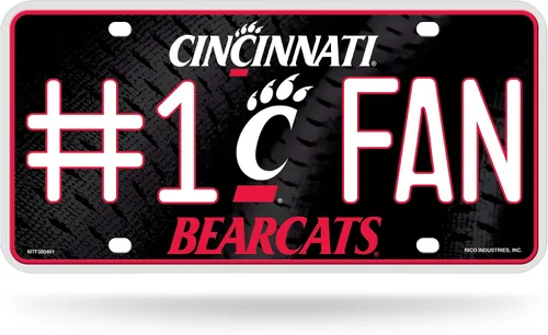 Vista 18 de Rico Industries NCAA - Placa de matrícula metálica unisex para adultos #1