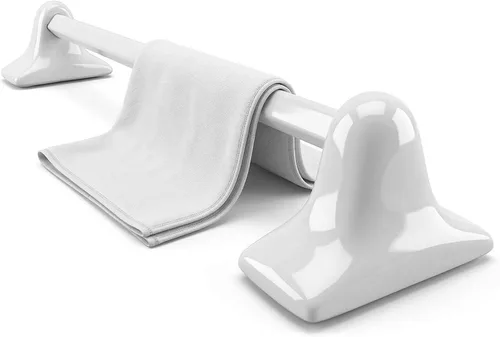 Vista 7 de Tenedos Kit de toallero de cerámica Bone Almond, accesorio de baño esmaltado, instalación con azulejos (no para superficie plana), duradero