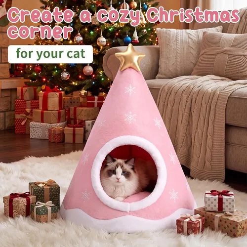 Vista 7 de RattanView Cojín de casa para gatos para mascotas de interior gatito, árbol