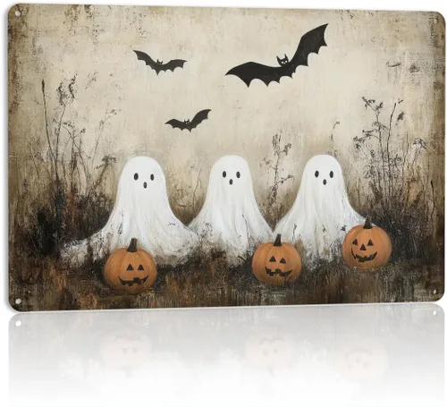 Vista 16 de Decoración de pared de fantasma de Halloween, decoración de fiesta de Halloween para interiores y exteriores, decoración espeluznante para el hogar