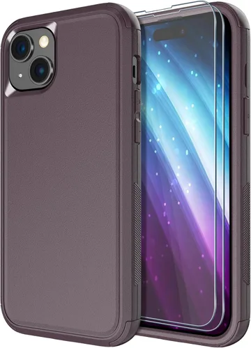 Vista 38 de Diverbox Funda para iPhone 15 Plus [a prueba de golpes] [a prueba de caídas] [protector de pantalla de vidrio templado], funda de protección