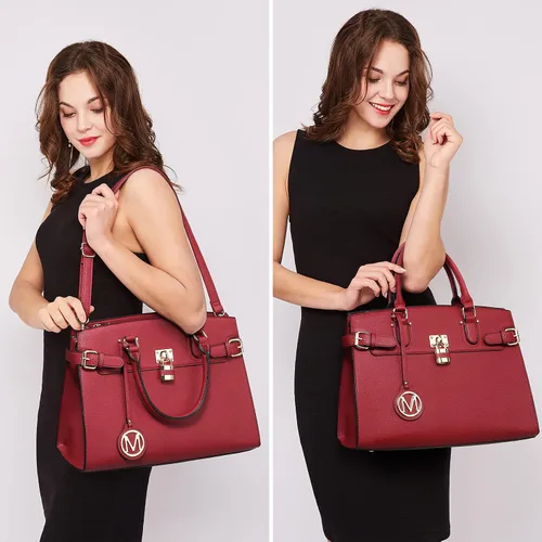 Vista 2 de Marco M - Bolso de mano y bolso para mujer con asa superior y cartera a juego