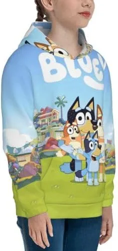 Vista 3 de Axionize Sudadera con capucha para niños con estampado 3D realista con capucha para niña
