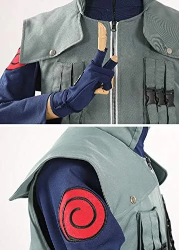 Vista 5 de Rulercosplay Leaves Village Ninja Kakashi Cosplay Cosutme - Versión Deluxe