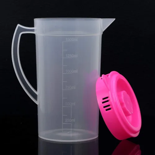 Vista 3 de Aislor Plastic Straining gallon pitcher,Dishwasher Safe Pink 1500ml