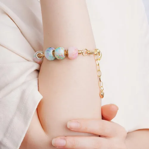 Vista 6 de tiggell Juego de 5 pulseras de cadena plateadas, cadena de serpiente con cierre de langosta en forma de corazón, pulsera de dijes europea
