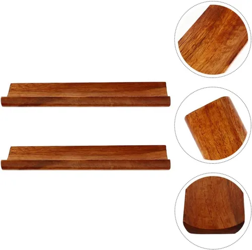 Vista 7 de BESTonZON Plato de sushi japonés de madera: 2 piezas de sashimi de bambú para servir Geta, placa de sushi, plato de postre de frutas, bandeja