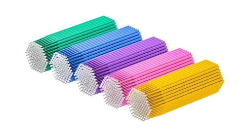 Vista 9 de Microswabs - Paquete de 500 extensiones de pestañas, color azul, microaplicador suave de 0.079 pulgadas con varitas de microfibra, adecuado
