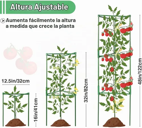 Vista 5 de ANPHSIN Jaula de tomate triangular resistente con bolsas de cultivo