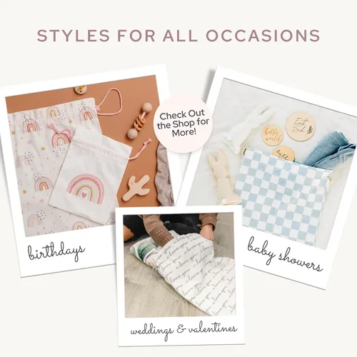 Vista 9 de Bolsas de regalo con cordón de recogida y nudo, 20 pulgadas, grandes, 12 pulgadas, pequeñas, lona de alta calidad, envoltura de tela reutilizable