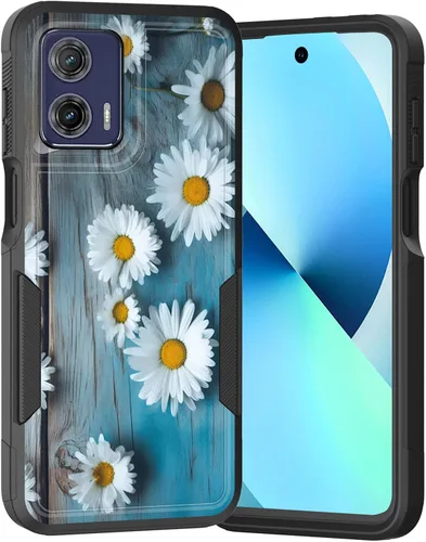 Vista 243 de para Moto G Play 4G 2024, funda de dos capas híbrida resistente y a prueba de golpes, PC duro + silicona suave protectora para Motorola Moto G Play