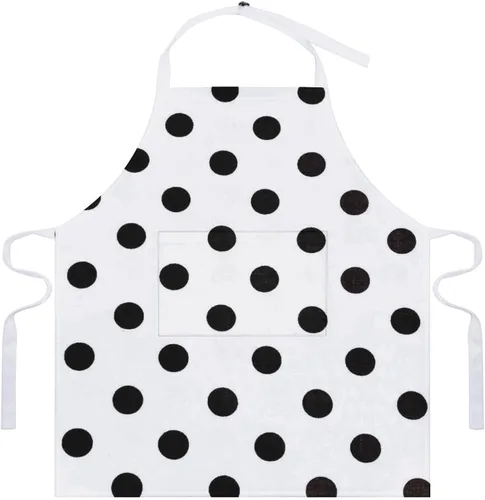 Vista 7 de Personalized Polka Dot Adult Apron, Kitchen Cooking Aprons for Woman Man, Adjustable Bib Apron with Pocket for Baking, BBQ Crafting Outdoors, Dining