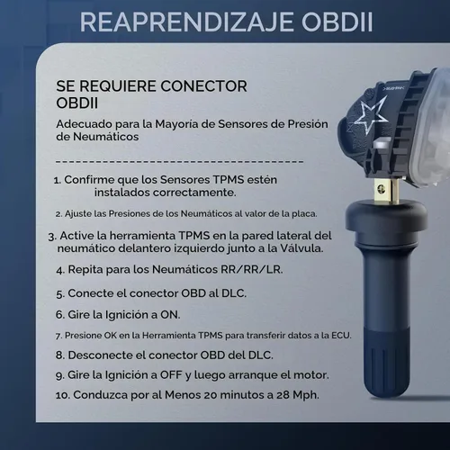 Vista 8 de RENECTIV GM TPMS Sensor, sensor del sistema de monitoreo de presión de neumáticos de 315MHz