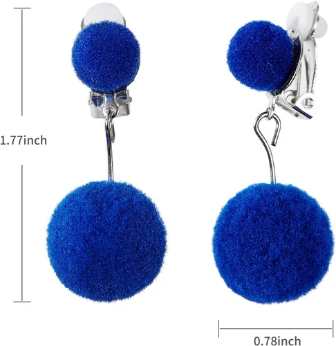 Vista 3 de Lentes verdes con aretes de clip azules redondos de metal sin lente accesorios de disfraz para niños