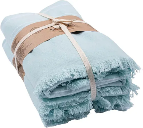 Vista 26 de Sand Cloud Toallas de baño turcas de 2 capas para baño, paquete de 2 Clásico - Gris