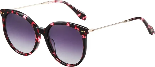 Vista 2 de DUCO Gafas de sol clásicas redondas polarizadas para mujer, gafas de sol retro UV400, DC2340