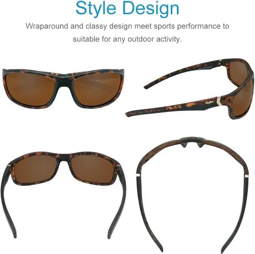Vista 2 de JOJEN Polarized Sports Sunglasses for Women Men Running Golf Fishing Cycling Driving 100% UV Protection Sun Glasses JE001