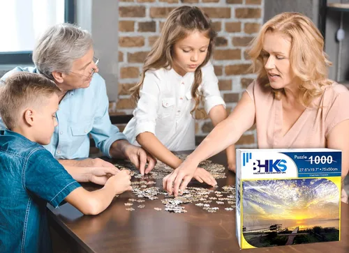 Vista 2 de Rompecabezas de 1000 piezas para adultos, rompecabezas de 1000 piezas para decoración del hogar para noche de juegos familiares, regalo de juguetes