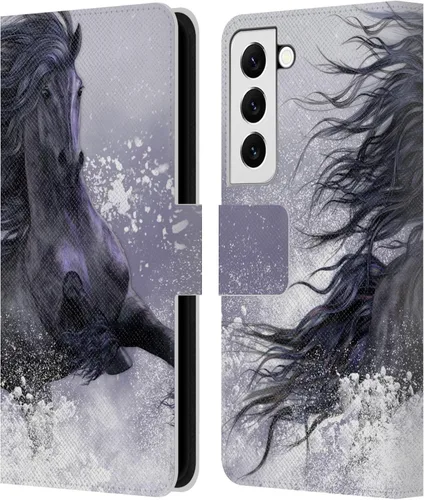 Vista 235 de Head Case Designs Officially Licensed Laurie Prindle A Morgan Christmas Western Stallion Leather Wallet Case Compatible with Samsung Galaxy A07 4G