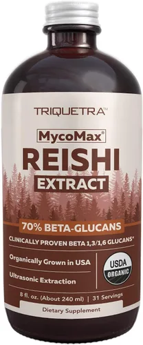 Vista 8 de Extracto orgánico de hongos Reishi - 70% de beta-glucanos - niveles más altos de nutrientes activos, potencia máxima, cultivo en Estados Unidos +