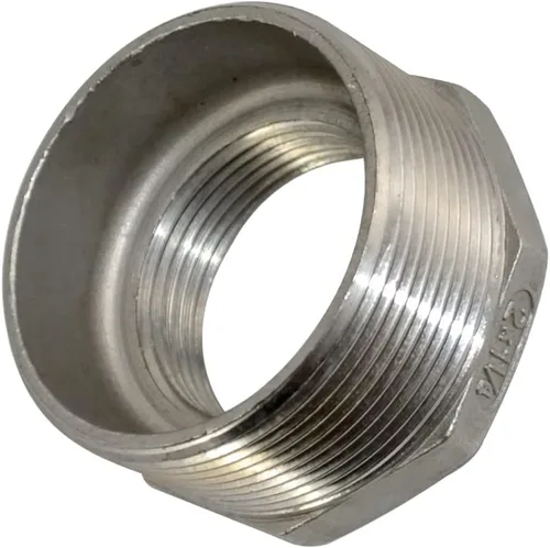Vista 2 de Buje Reductor de Rosca de 2" Macho x 1-1/4" Hembra para Conexión de Tubería, Adaptador, Acero Inoxidable SS 304 NPT (2" Macho x 1-1/4" Hembra)