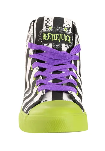 Vista 14 de Tenis unisex Beetlejuice a rayas blancas y negras Multicolor