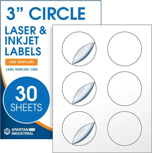 Vista 26 de Etiquetas circulares de 0.75" para láser y inyección de tinta, Spartan