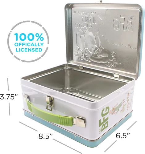 Vista 2 de AQUARIUS Dahl- The BFG Fun Box - Caja de almacenamiento de lata resistente con mango de plástico y cubierta frontal en relieve, mercancía