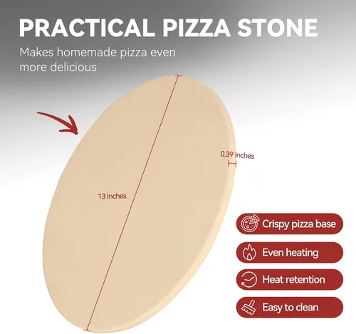 Vista 4 de Horno de pizza para exteriores con piedra de pizza de 13 pulgadas, 13,000 BTU, máquina portátil de pizza de gas propano con patas plegables