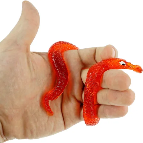 Vista 5 de JA-RU - Reptiles pegajosos súper elásticos de serpiente, lagarto y cocodrilo (3 unidades surtidas) por JA-RU. Juguete de regalo de fiesta