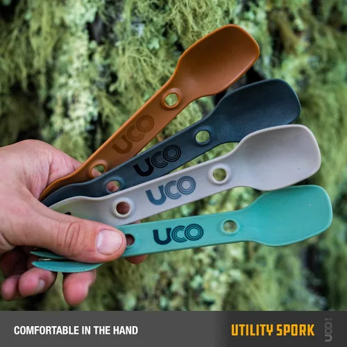 Vista 5 de UCO Utility Spork 3 en 1 Combo Cuchara-Tenedor Cuchillo Utensilios de camping