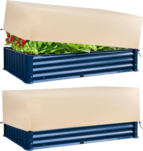 Vista 9 de Cubierta de Protección contra Heladas para Plantas Paquete de 2 con Cordón Elástico, 3.54 oz/yd² Manta de Tela para Heladas de Invierno Cubiertas