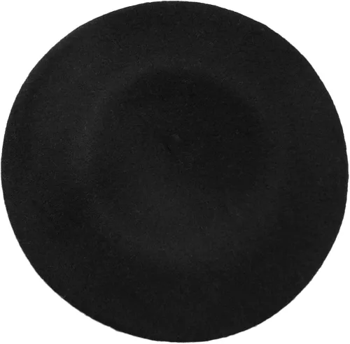Vista 3 de AIYUE - Gorro de lana de boina francesa para hombre y mujer color sólido cálido para artistas pintores disfraces