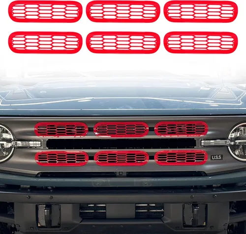 Vista 10 de sukemichi Insertos de parrilla de malla frontal para Ford Bronco Big Bend 2021, 2022, 2023, 2024, 2025, 2026, accesorios exteriores de 2 puertas, 4