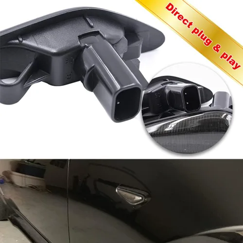 Vista 7 de Luces LED dinámicas de marcador lateral ámbar para M-azda Miata MX5 2016-2021