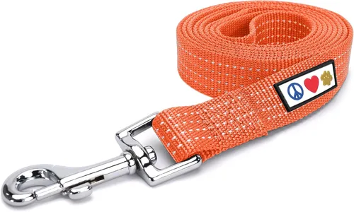 Vista 40 de Pawtitas - Correa personalizada de 6 pies para perro rosa XS/S con nombre y número de teléfono bordados, correa fuerte de nylon para razas pequeñas