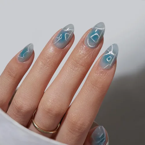 Vista 11 de BTArtbox - Uñas a presión, color crema de vainilla, cuadrado corto, melocotón degradado, 32 unidades 2+ Weeks Wear, Salon-Quality Natural Nails