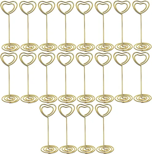 Vista 3 de Soporte para números de mesa de boda, paquete de 20 portatarjetas de nombre, soporte para fotos (paquete de 20, negro)