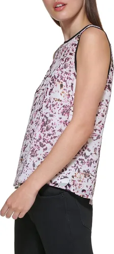 Vista 3 de DKNY Camiseta sin mangas con cierre de cremallera para mujer